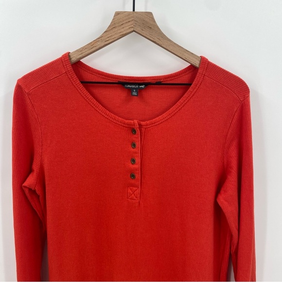 Toad&Co Ponderosa LS Dress Red Long Sleeve Ribbed Midi Dress Small - Picture 10 of 11